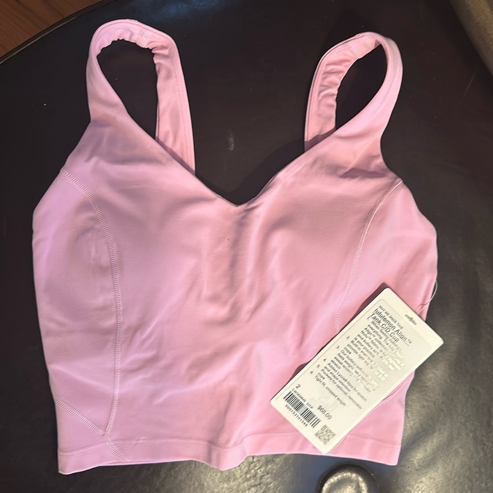 *NWT* Lululemon Align Tank in Vitapink. Size 2 c/d cup.
Smoke free home